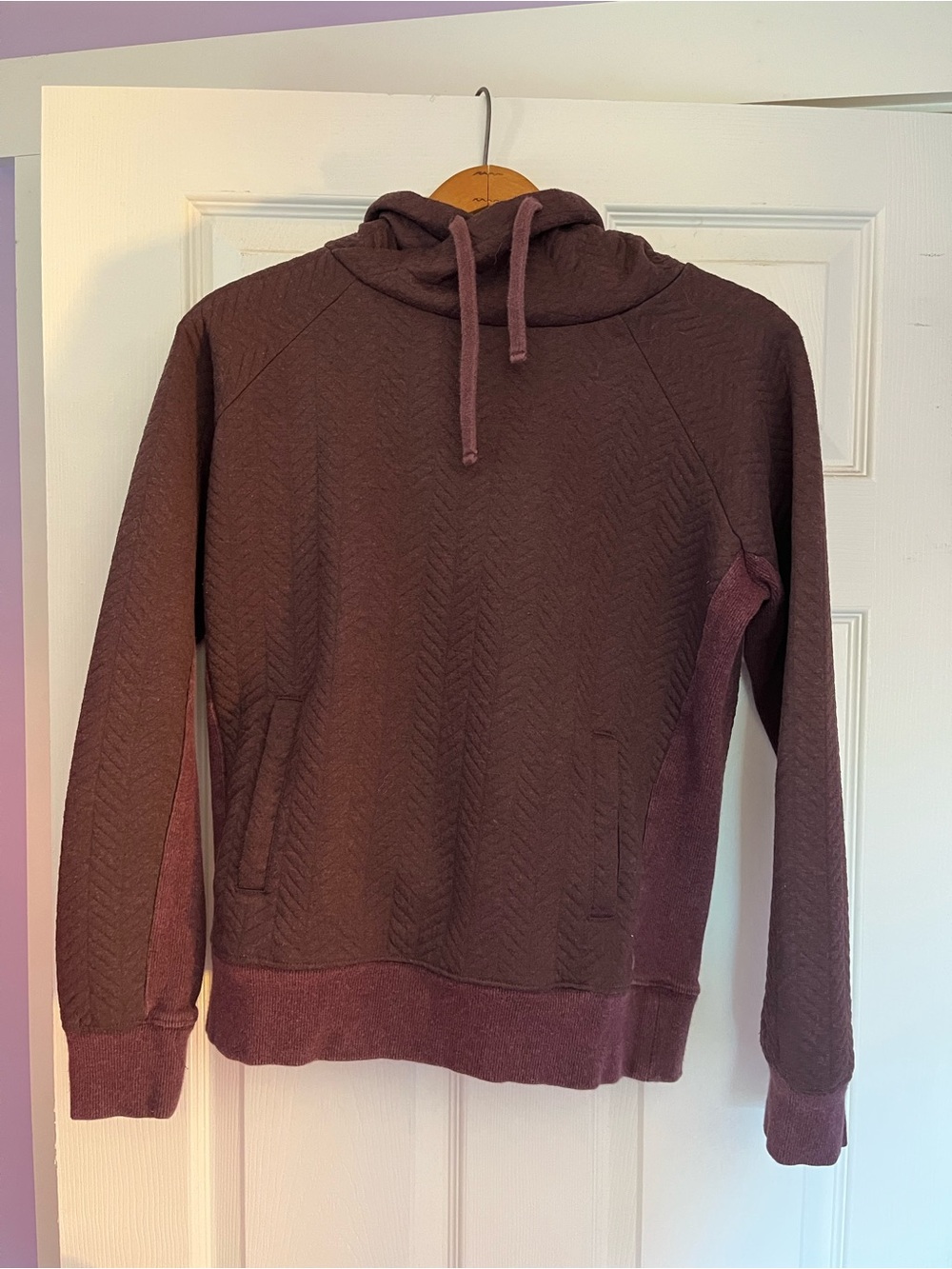 Prana Women's Plum Chevron Funnel-Neck Hoodie